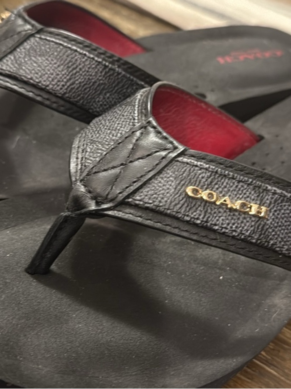 Coach Wedge Flip Flops 8.5 - Picture 2 of 7